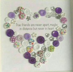 Button Heart, Buttons Crafts, Friend Crafts