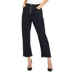 Keep It Casual In These Straight-Leg Jeans From Inc International Concepts. Approx. Inseam: 28" High Rise Button Fly; Belt Loops Raw Hems Cotton/Polyester/Elastane Machine Washable Imported Le Suit, Jeans Button, Black Denim Jeans, Matching Family Outfits, Family Outfits, Sleeves (women), Inc International Concepts, Colored Jeans, Sweater Jacket