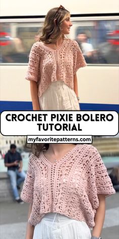 crochet pixe bolero top pattern for beginners