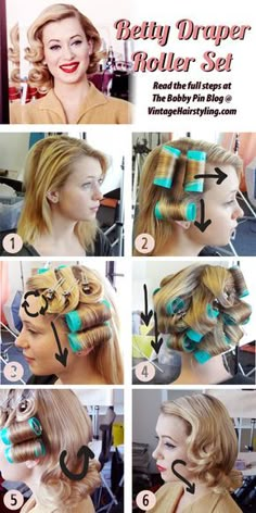 Betty Draper Vintage Hairstyle Directions