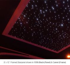 the ceiling is decorated with stars and lights