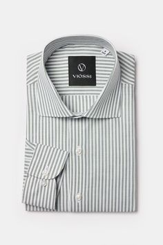 Color: green striped Italian spread collar Material: 100% cotton Fitting: slim-fit Care instructions: dry clean only Dry Clean Only, Collar Shirt, Shirt Sale, Green Stripes, Collar Shirts, Colorful Shirts, Care Instructions, Dry Clean, Slim Fit