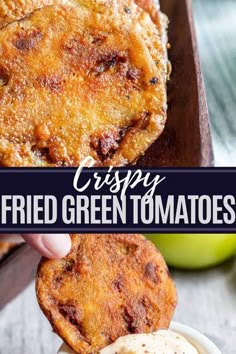 crispy fried green tomatoes are an easy and delicious side dish