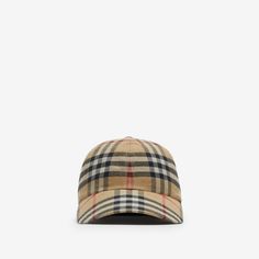 Check Cotton Baseball Cap in Archive beige - Men | Burberry® Official Burberry Cap, British Heritage, Quilt Jacket, Burberry Men, Brushed Cotton, Press Studs, British Style, Fashion Lover, Girly Things