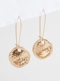 FIT Measures 1. 5” long. . MATERIALS + CARE Base metal. . Imported. DETAILS Disc drop. Hammered high shine finish. The best plus size women's hammered disc drop earring earrings in gold. Solar Punk, Boho Jewels, Store Ideas, Fitted Wedding Dress, Earrings In Gold, Shopping Day, Drop Earring, Jewelry Inspo, Hand Made Jewelry