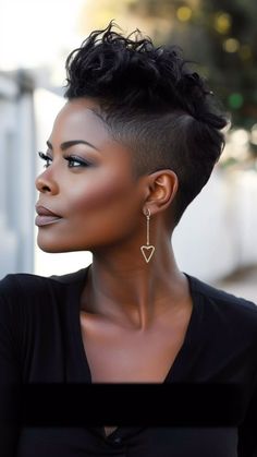 For you, yay or nay? 🚫No Appointments Hairstyles inspiration #hairgoals #thechoppedmobb #thecutlife #hairstylesforblackwomen… | Instagram Black Girls Hair, Tapered Natural Hair Cut, Bold Haircuts, Short Relaxed Hairstyles, Black Hair Short Cuts, Shaved Hair Cuts, Funky Hair, Hairstyles Inspiration, Shaved Side Hairstyles