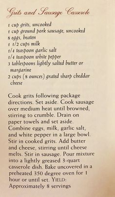 an old recipe book with instructions on how to cook