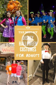 the best diy disney halloween costumes for adults to wear at disneyland world, including mickey's pumpkin patch