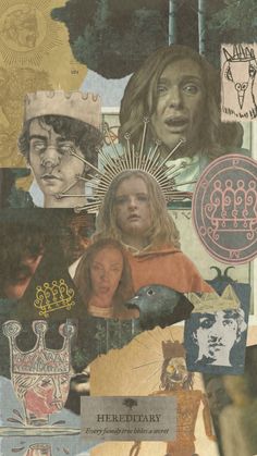 collage of various images with words and pictures on them, including an image of a woman's face