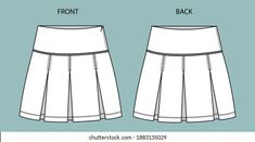 skirt fashion flat sketch template Mini Skirt Flat Sketch, Pleated Skirt Technical Drawing, Skirt Technical Drawing, Skirt Template, Y2k Tennis Skirt, Skirt Sketch, Flat Sketch Template, Sports Wear Outfits