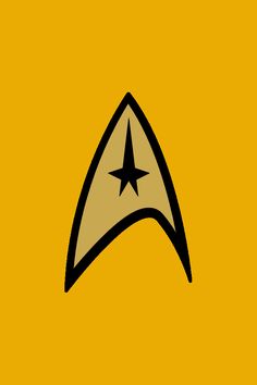 a star trek logo on a yellow background