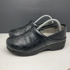 Dansko Shoes Womens 9.5-10 EU 40 LT Professional Clogs Tooled Leather Black  | eBay Formal Slip-on Clogs With Reinforced Heel, Formal Spring Clogs With Round Toe, Formal Clogs With Leather Sole And Round Toe, Rubber Sole Clogs With Round Toe, Formal Closed Toe Clogs With Rubber Sole, Formal Closed-toe Clogs With Rubber Sole, Synthetic Closed Toe Clogs With Leather Sole, Synthetic Clogs With Leather Sole And Closed Toe, Formal Leather Clogs With Round Toe