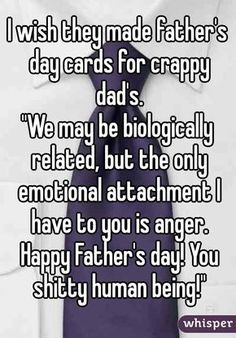 a man wearing a white shirt and tie with the words i wish they made father's day cards for crapy dads