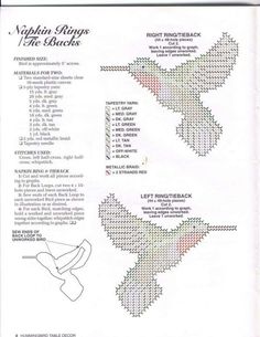 the cross stitch pattern shows two birds in flight