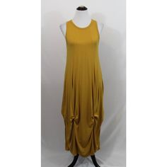 Amma Kedem Sasson Sz 2 10/12 Mustard Yellow Sleeveless Jersey Maxi Dress Nwt Women's Dress By Amma By Kedem Sasson. Size 2 Or About A 10/12. Mustard Yellow, Sleeveless, Gathered A Bit At Hem, 92% Viscose, 8% Lycra, A Nice Jersey Material. Has Pockets. Nwt New With Tags, Retails For 214.00. Length. -Apx 48 Inches Shoulder To Hem Bust -Apx 35 Inches Unstretched. Waist -Apx 35 Inches Unstretched Thanks For Looking! Sleeveless Yellow Midi Dress For Daywear, Yellow Sleeveless Midi Dress For Daywear, Kedem Sasson, Jersey Maxi Dress, Maxi Jersey Dress, Mustard Yellow, Long Length, Mustard, Full Length