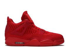 Air Jordan 4 Flyknit 'University Red' - Air Jordan - AQ3559 600 - university red/university red | Flight Club Jordan 4 Red Velvet, Red Jordans, Flight Club, All Nike Shoes, Jordan 4 Retro, Air Jordan 4, Air Jordan 4 Retro, Swag Shoes, Custom Shoes