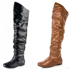 Faux Leather Stretch High Flat Boots!! Pair These Boots up with ALL outfits!!! Princess Armor, Tracy Dimarco, Armor Shoes, Leather Over The Knee Boots, Pointy Toe Boots, Favorite Boots, Flat Boots, Knit Fashion, Tall Boots