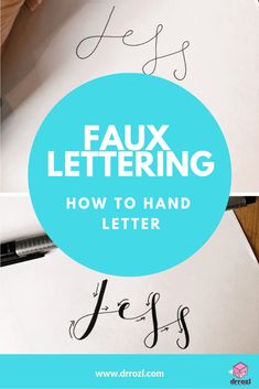 a handwritten letter with the words faux lettering on it