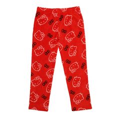 Get ready to snuggle up in style with these officially licensed Hello Kitty Red Plush Women's Pajama Pants. Crafted from super soft premium plush fleece, these pajama pants are a dream come true for fans of the adorable character. The elastic waistband with drawstrings ensures a customizable and comfortable fit, allowing you to relax with ease. The pants have a relaxed fit, making them perfect for a cozy night's sleep or lounging around the house. Made from 100% Polyester Coral Fleece, 180 GSM, Shop Hello Kitty, Womens Pajamas Pants, Pajama Pant, A Dream Come True, Pants Large, House Made, Dream Come True, Lounge Pants, Pajamas Women