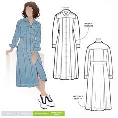 a woman's dress and coat sewing pattern