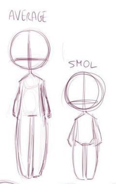 an image of how to draw people from different angles and body shapes, with the words average