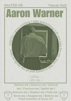 an ad for aaron warnner's book, showing the back of his shirt