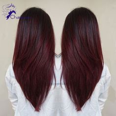 Hair Color Cherry Coke, Pelo Color Vino, Wine Hair Color, Rok Midi, Wine Hair, 2023 Hair, Dark Red Hair, Red Highlights, Burgundy Hair