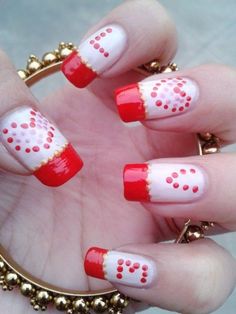 16 Valentine's Day Nail Designs Valentine Day Nails, Heart Tutorial, Popular Nail Art, Nails Opi, Dot Nail Art