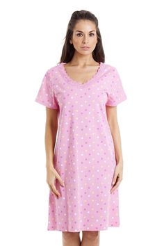 Relax and unwind in this comfortable stylish nightdress. It moves with you for an undisturbed sleep. The pretty floral lace neckline gives it an extra feminine feel. Available In Fuchsia Or Pink Shipped From A Small UK Business Made From 100% Cotton Pink V-neck Nightgown With Lace Trim, Pink Lace Trim V-neck Sleepwear, Pink Short Sleeve Sleepwear With Lace Trim, Pink V-neck Nightgown For Sleep, V-neck Nightgown With Lace Trim, V-neck Nightgown With Lace Trim For Sleepover, Pink V-neck Nightgown, Pink V-neck Nightgown For Loungewear, Women's Nightgowns