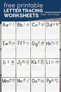 free printable letter tracer worksheets for kids to practice their handwriting skills