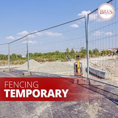 a fenced in area with the words fencing temporary on it