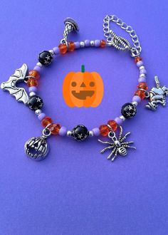 Halloween Charm Bracelet Autumn Charm Bracelet Halloween Fall Jewelry Pumpkin Charm Spider Charm Witch Charm Bat Charm Ghost Charm Bracelet by KeyStarDesigns on Etsy Dark Magic Spells, Halloween Charm Bracelet, Halloween Charms, Halloween Fall, Magic Spells, Fall Jewelry, Halloween Jewelry, Halloween Spooky, Halloween Ideas