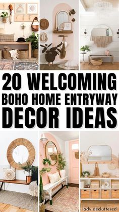 20 Welcoming Boho Home Entryway Decor Ideas Entryway Seating Ideas, Dining Room Decor Boho, Entryway Ideas Apartment, Boho Hallway Decor, Boho Chic Entryway, Boho Entrance, Entryway Aesthetic, Entryway Nook, Apartment Entryway Decor