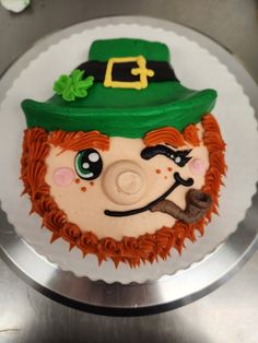 there is a cake that looks like a leprechaun