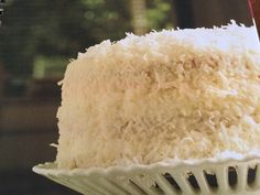 a close up of a cake on a plate