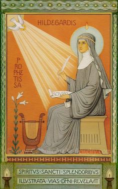 Hildegard Of Bingen, Vintage Holy Cards, Bride Of Christ, Standard Paper Size, Pope John, Catholic Quotes, Catholic Art, Vintage Art Prints, Sacred Art