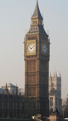 the big ben clock tower towering over the city of london