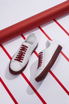 Flat Lay Photography Fashion, Dressy Sneakers, Shoes Editorial, Flat Photo, Shoe Image, Lace Sneakers