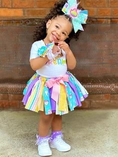 Easter Custom Fabric tutu set Onesie Cake, Easter Tutu, Fabric Tutu, Barefoot Sandals Baby, Outfits Pastel, Easter Baskets For Toddlers, T Shirt Skirt, Custom Easter