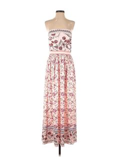 Shein Casual Dress Size: 5 Pink Dresses - used. 95% POLYESTER, 5% SPANDEX, Maxi, Strapless, Print, Long, Strapless | Shein Casual Dress: Pink Print Dresses - Size 5 Casual Strapless Maxi Dress For Spring, Printed Strapless Dress For Day Out, Strapless Printed Dress For Day Out, Spring Strapless Maxi Dress, Spring Strapless Printed Dresses, Strapless Printed Spring Dress, Strapless Spring Printed Dress, Strapless Floral Print Maxi Dress For Casual Wear, Strapless Floral Print Maxi Dress For Dress Down