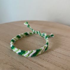 A Handmade Bracelet Woven With Green And White Colors. 10 Bracelets For $25. Arm Cuff Bracelet, Silver Money Clip, Faux Leather Bracelets, Sterling Silver Owl, Woven Bracelet, Leaf Bracelet, Alex And Ani Bracelets, Adjustable Jewelry, Crystal Beads Bracelet