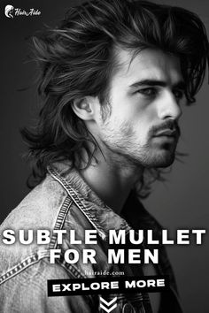 Add a touch of rock 'n' roll to your look with a Subtle Mullet Cut for men – understated yet bold. Mens Long Mullet, Modern Mullet Men