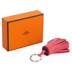 Hermès Carmen Key Ring in Rose Pourpre made of lambskin leather. The piece comes with a ring made of steinless steel. The item is new and comes in the original box. Dream Bag, Bag Interior, Hermes Bag, Small Accessories, Lambskin Leather, Fashion Handbags, Key Ring, Key Rings, Purse Wallet