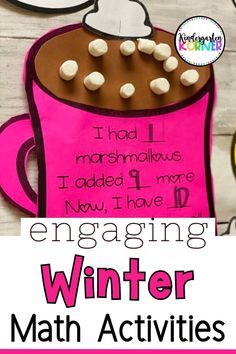 this is an engaging winter math activity for kids to practice their writing skills and read alouds