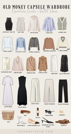 Old Money Outfit Capsule, Capsule Queen Wardrobe, Capsule Wardrobe Timeless, Monochrome Capsule Wardrobe, Old Money Capsule Wardrobe Women, Old Money Capsule Wardrobe Fall, Womens Old Money Outfits, Old Money Essentials Woman, Classy Wardrobe Essentials