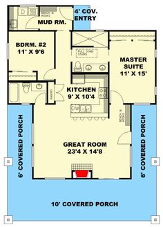 the floor plan for a small house