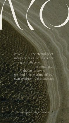 the cover of an article about water, which is written in white on black paper