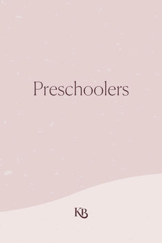 a pink book cover with the words preschoolers on it