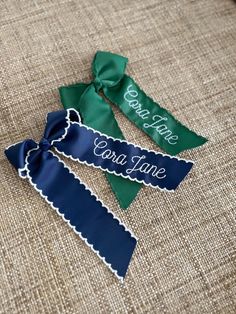 These beautiful grosgrain hairbows have around a 6in length and come embroidered on one tail in the monogram or font of your choice. Embroidered Bow, Barrette Clip, Instagram Shop, Barrettes, Hair Bow, Hair Bows, 4th Of July, Baby Onesies, Hair Accessories