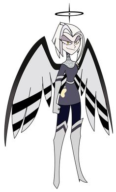 an anime character with large wings